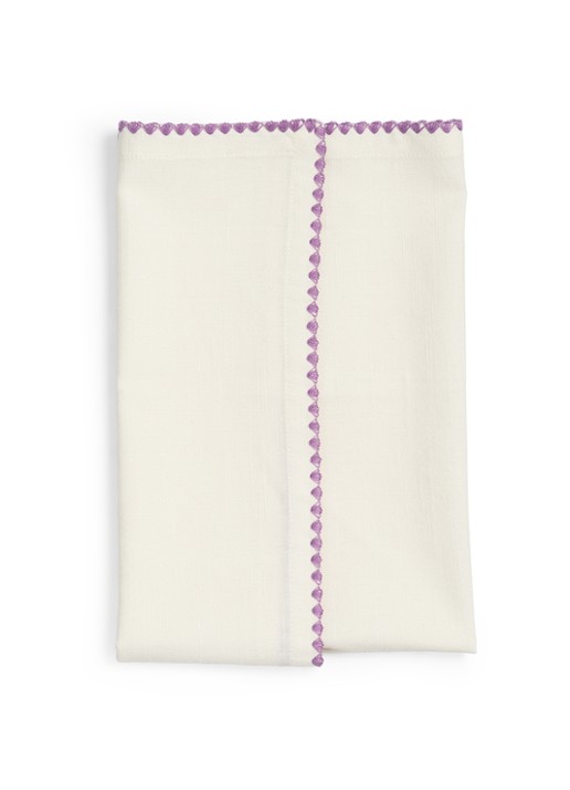&Klevering Zigzag servet 45 x 45 cm set van 4 - detail multicolor