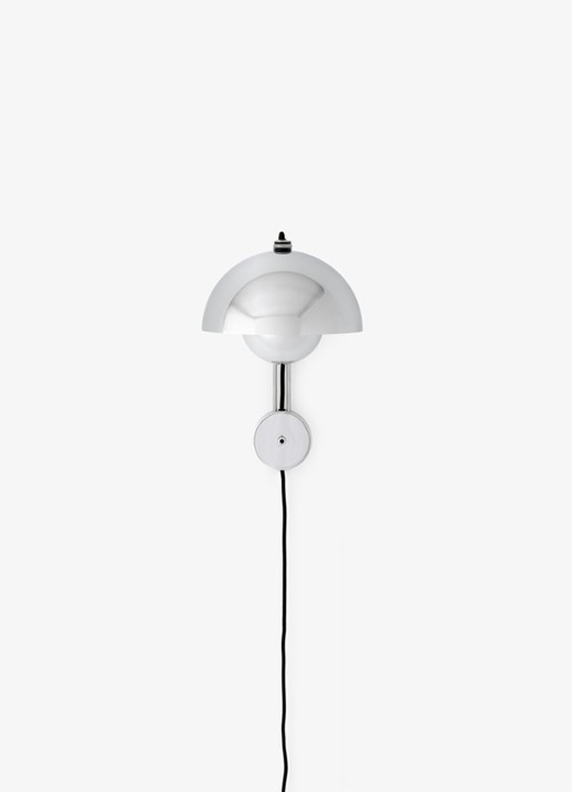 &Tradition Flowerpot VP8 wandlamp 36 cm - voorkant 2 metallic