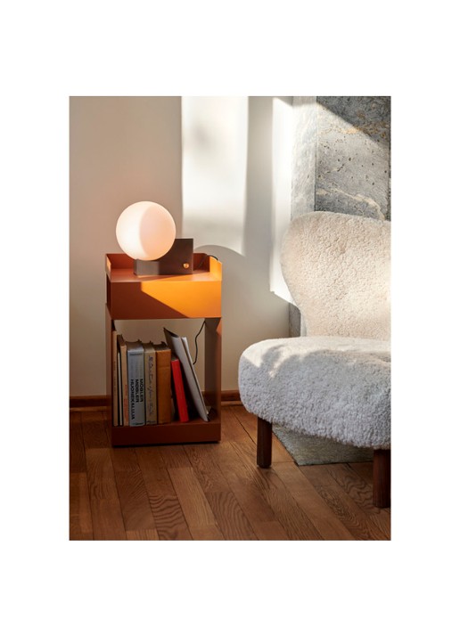 &Tradition Rotate SC73 bijzettafel 35 x 35 cm  - voorkant 2 cognac