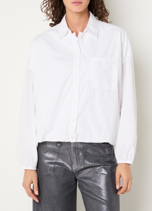 10DAYS Blouse met logoborduring