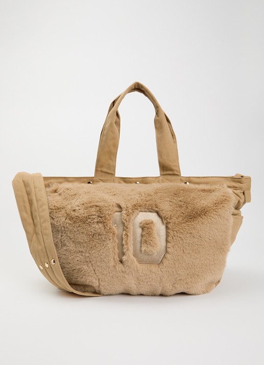 10DAYS Fluffy shopper met details van imitatiebont