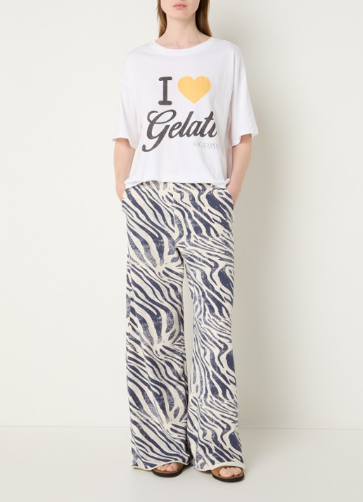 10DAYS Gelati T-shirt met print - voorkant 3 wit