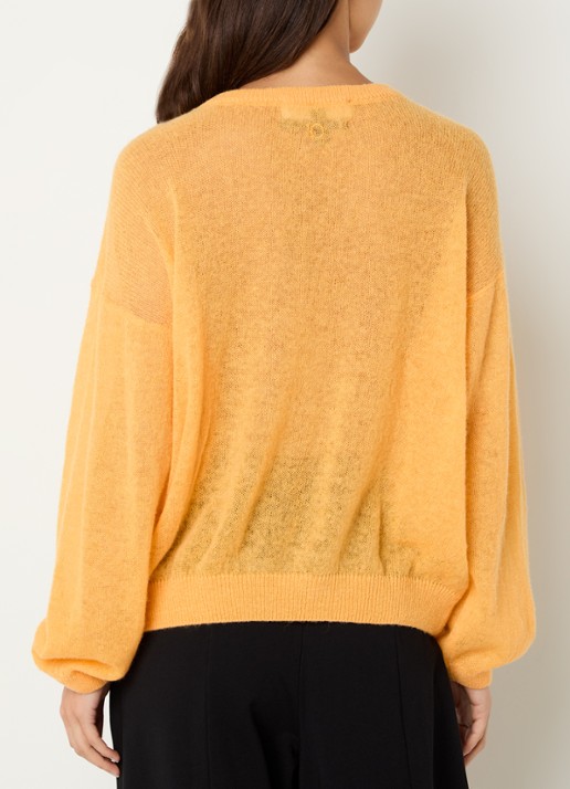 10DAYS Grofgebreide trui in alpaca wolblend - achterkant 4 orange