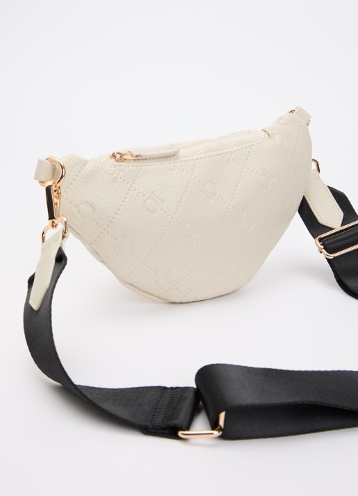 10DAYS Heuptas met logoprint en afneembare schouderriem - achterkant 4 creme