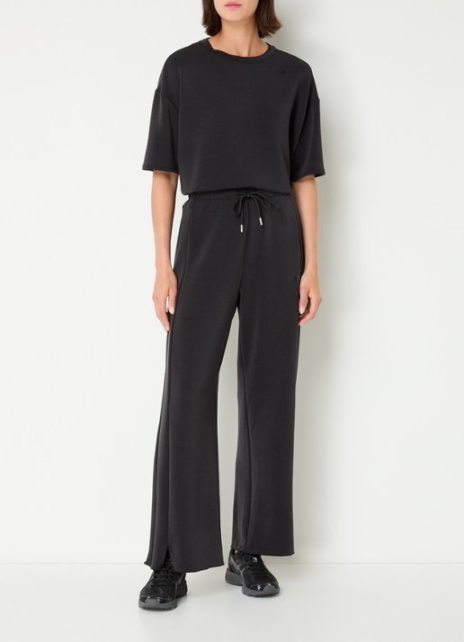 10DAYS High waist straight fit broek met steekzakken - voorkant 3 zwart