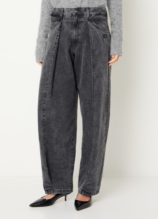10DAYS High waist straight fit jeans met gekleurde wassing