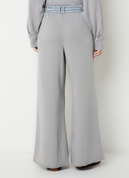10DAYS High waist wide leg joggingsbroek met steekzakken - achterkant 3 grijs