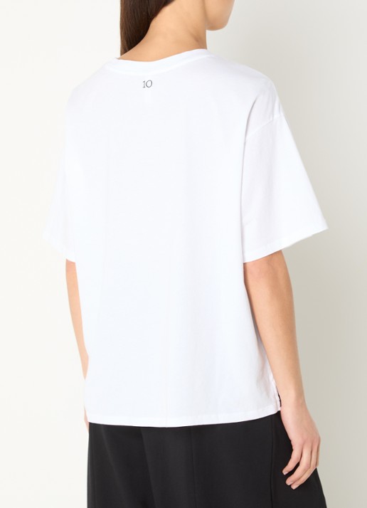 10DAYS Love T-shirt met print - achterkant wit