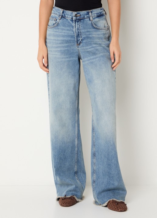 10DAYS Mid waist loose fit jeans met lichte wassing