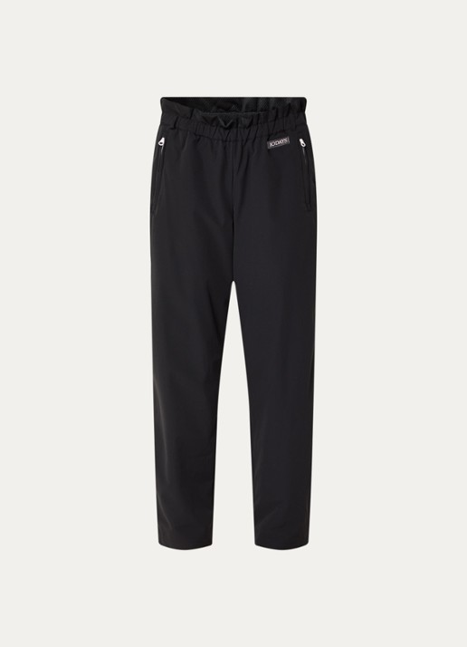 10DAYS Mid waist tapered fit trackpants van softshell met ritszakken - voorkant zwart