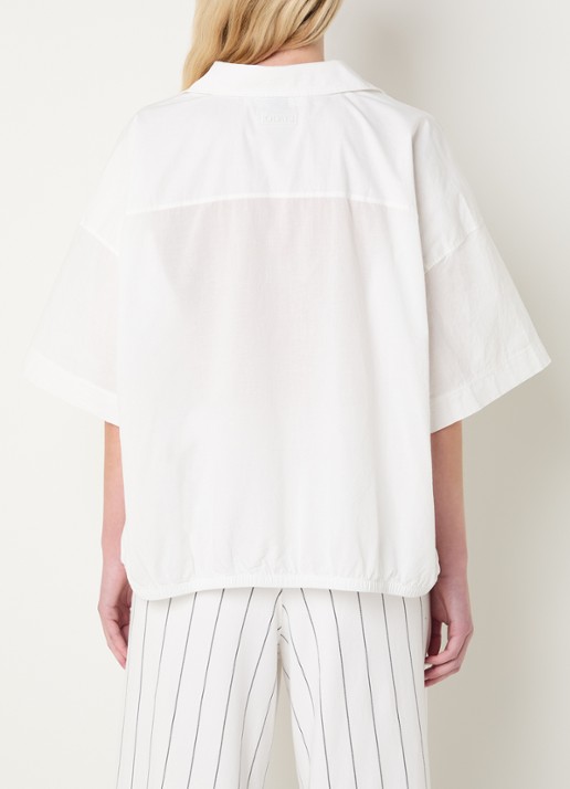 10DAYS Oversized blouse met opgestikte zak - achterkant 3 gebroken wit