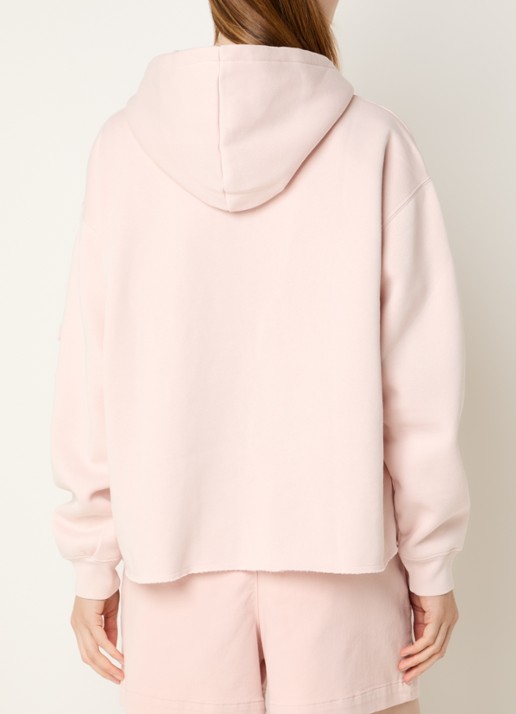 10DAYS Oversized sweatvest met logo - achterkant 5 lichtroze