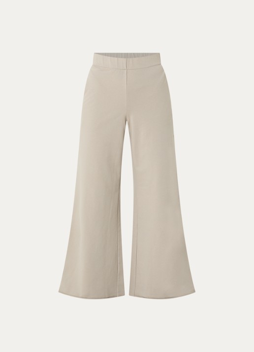 10DAYS Silent high waist wide fit pantalon met steekzakken - voorkant 3 beige