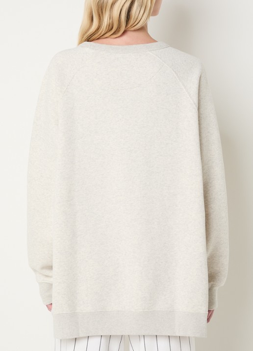 10DAYS Sweater met logoborduring - achterkant 4 grijsmele