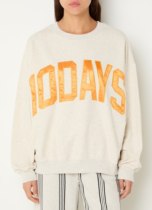 10DAYS Sweater met logoborduring