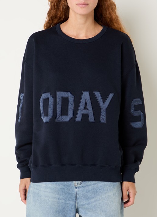 10DAYS Sweater met logoborduring