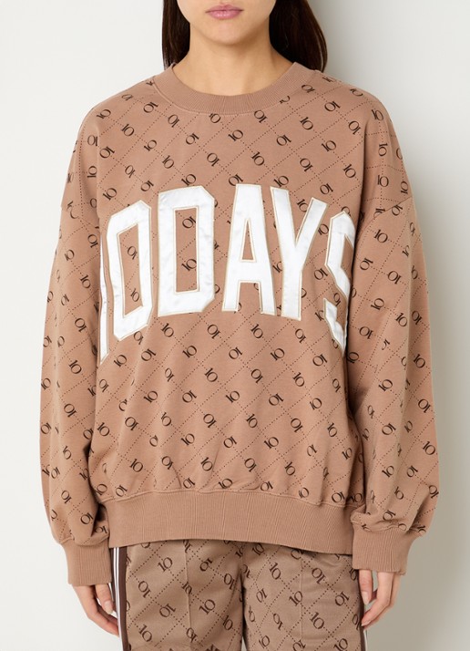 10DAYS Sweater met logoprint