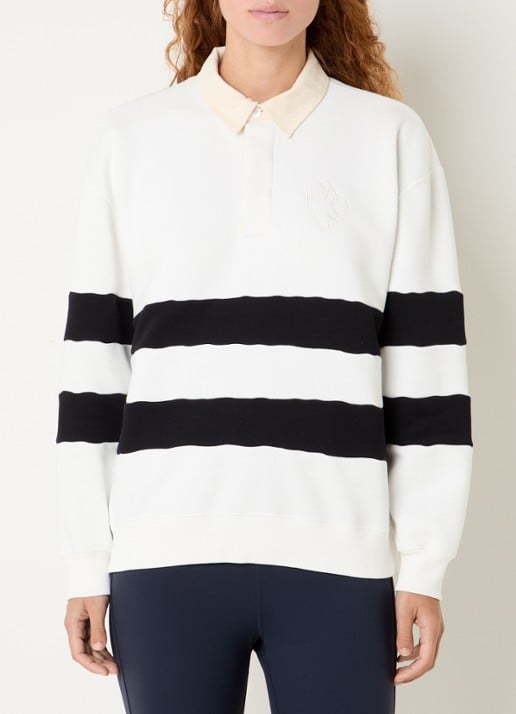 10DAYS Sweater met streepprint en polokraag