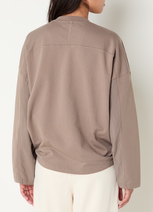 10DAYS Sweater met V-hals - achterkant 4 donkerbeige