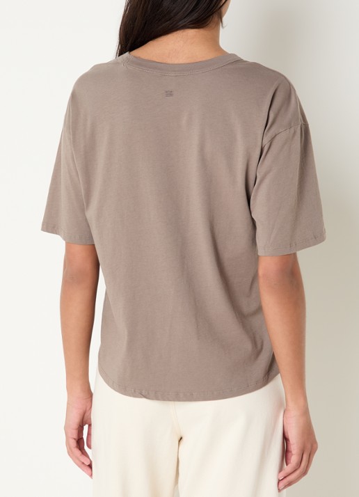 10DAYS T-shirt met logo - achterkant 3 zand
