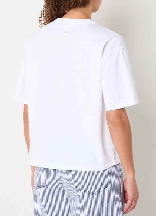 10DAYS T-shirt met logoborduring - achterkant 3 wit