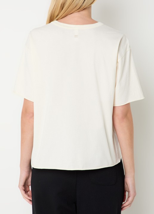 10DAYS T-shirt met logoprint - achterkant 4 creme