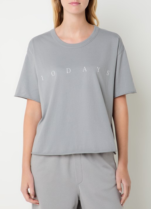 10DAYS T-shirt met logoprint