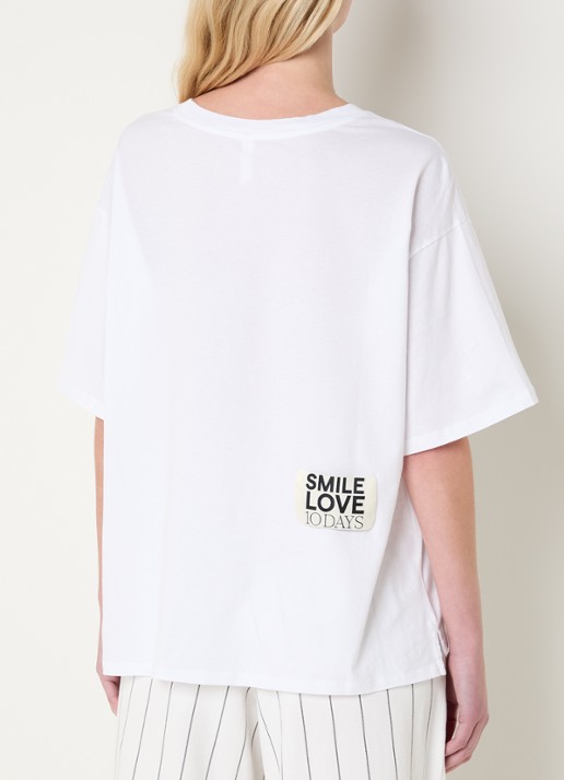 10DAYS T-shirt met print - achterkant 3 wit