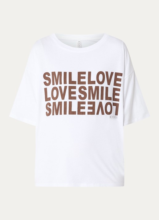 10DAYS T-shirt met print - voorkant wit