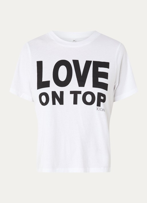 10DAYS T-shirt met print - voorkant wit