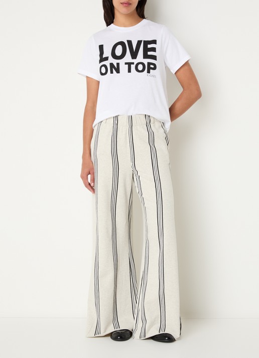 10DAYS T-shirt met print - voorkant 2 wit