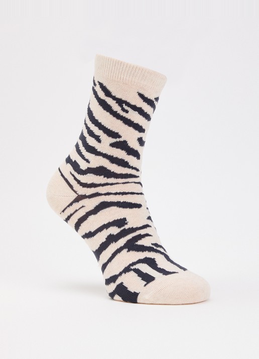 10DAYS Zebra sokken in katoenblend met dierenprint