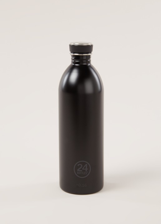 24Bottles Urban Bottle waterfles 1 liter - voorkant 2 zwart