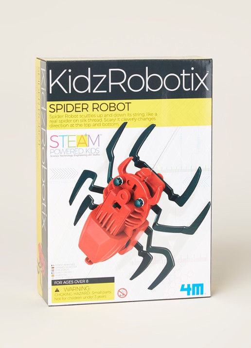 4M Spider Robot bouwkit - voorkant 2 rood