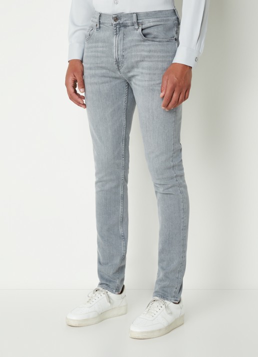 7 For All Mankind Paxtyn skinny jeans met stretch  - detail 4 grijs