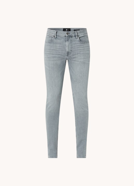7 For All Mankind Paxtyn skinny jeans met stretch  - voorkant 2 grijs