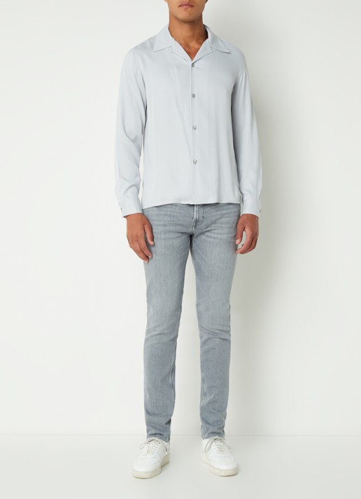 7 For All Mankind Paxtyn skinny jeans met stretch  - voorkant 3 grijs
