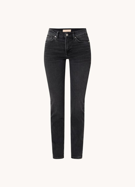 7 For All Mankind Roxanne Luxe Vintage high waist slim fit  - voorkant 2 antraciet