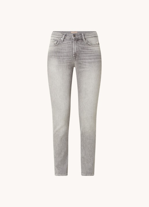 7 For All Mankind Roxanne mid waist skinny jeans  - voorkant 4 grijs