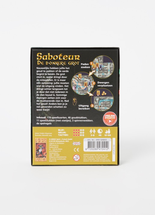 999 Games Saboteur De Donkere Grot kaartspel - voorkant 2 groen
