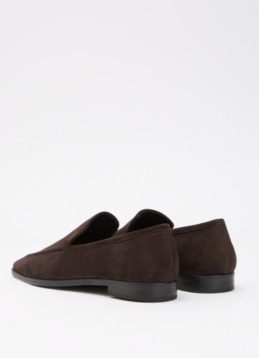 A.EMERY The Lane loafer van suède - achterkant 4 donkerbruin