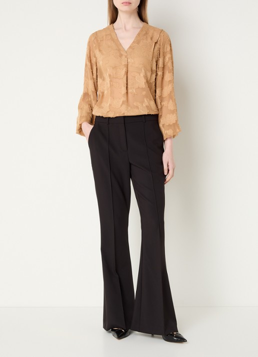 Aaiko Alana tuniek met ballonmouw - voorkant 3 camel