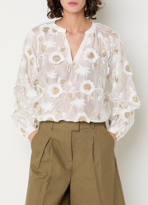 Aaiko Alanza blouse met borduring