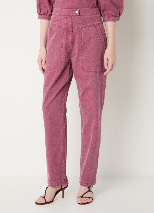 Aaiko Alexa high waist loose fit jeans met gekleurde wassing