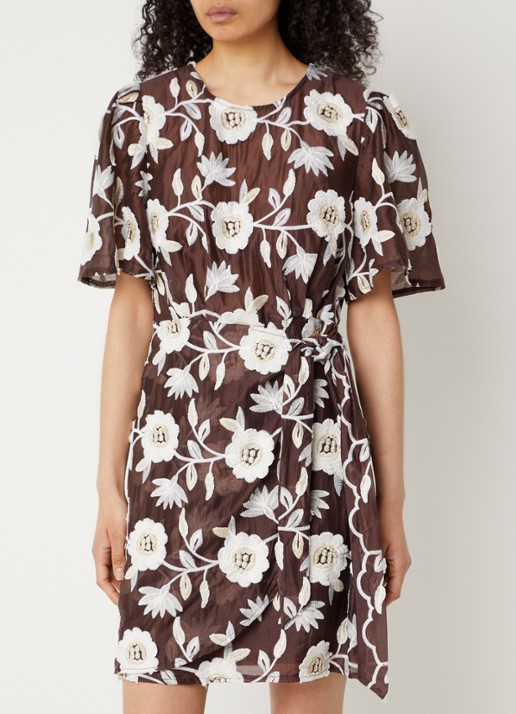 Aaiko Celina mini jurk met ceintuur en bloemenprint
