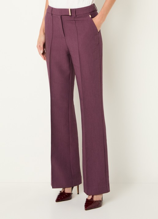 Aaiko Chantalle high waist wide fit pantalon met siernaad