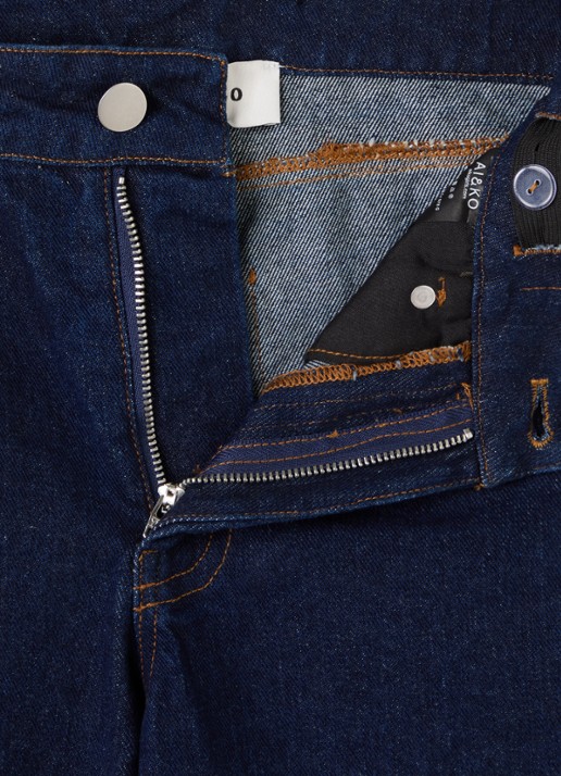 Aaiko Charly flared jeans met donkere wassing - detail 3 indigo
