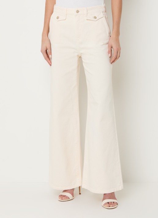 Aaiko Charly high waist flared jeans met gekleurde wassing
