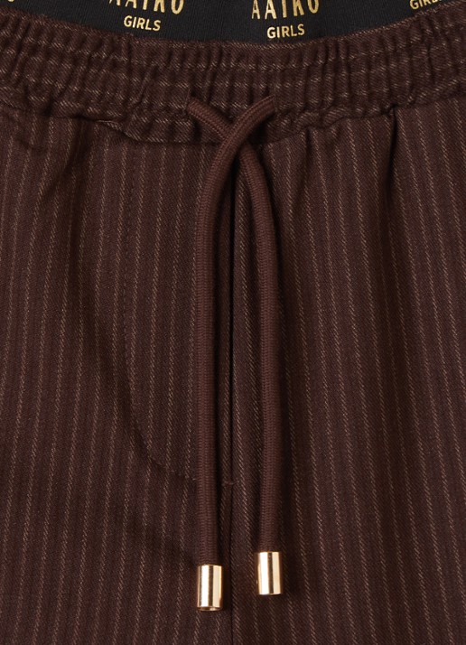 Aaiko Esila flared fit pantalon met streepprint - detail 3 bruin