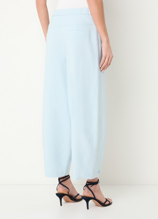 Aaiko Harper high waist loose fit pantalon met steekzakken - achterkant 2 lichtblauw